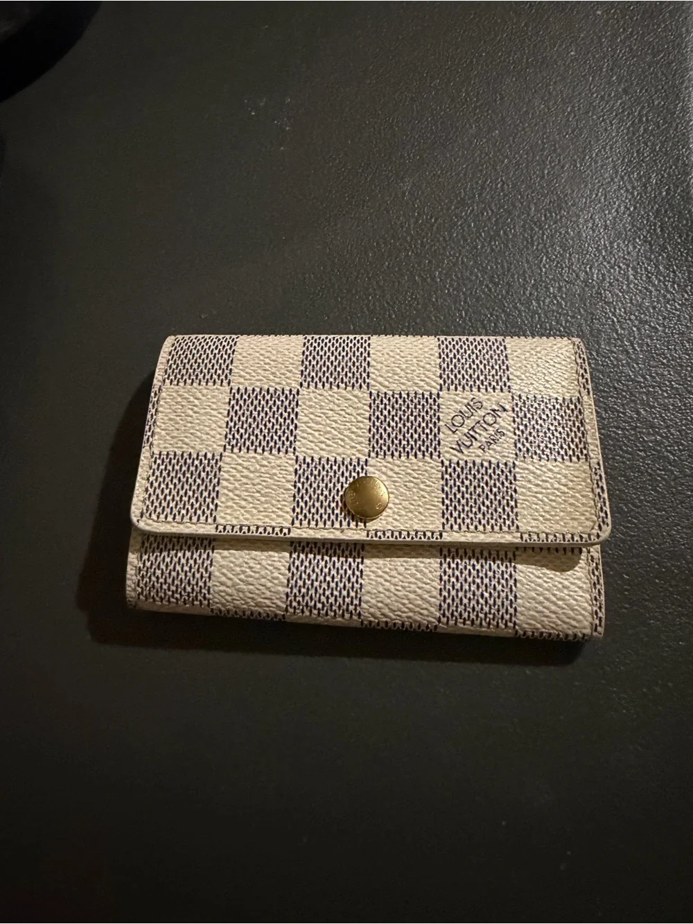 Louis Vuitton Damier Azur Small Wallet in Cream and Blue